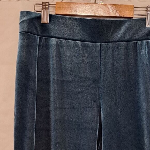 ISAAC MIZRAHI LIVE! HOLIDAY GREEN SLIM PULL ON COMFORT VELVET PANTS  - NWOT SZ S - Picture 9 of 16